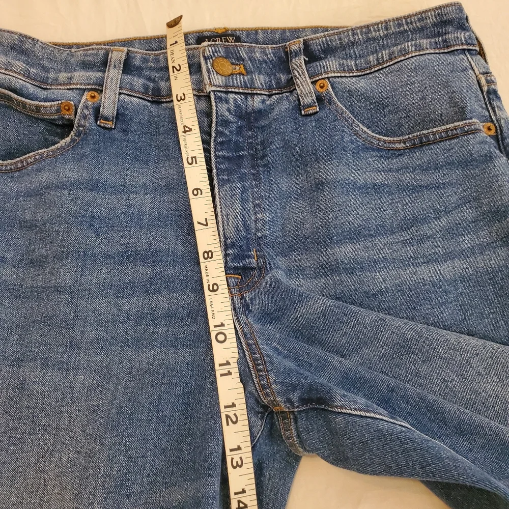 J.CREW Factory Curvy Essential Straight High-Rise Raw Hem Denim Jeans Women's 30